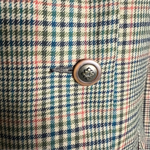 Vintage Avoca Academia Plaid Wool Oversized Blazer Jacket | Made in Ireland - Picture 7 of 9